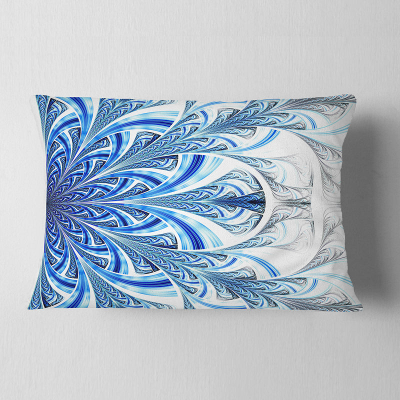 «Fractal Flower in Soft Blue», impression numérique à motif floral