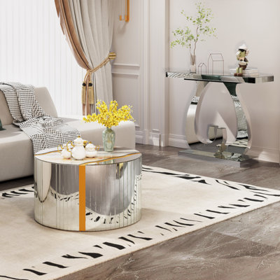 Table basse compacte blanche