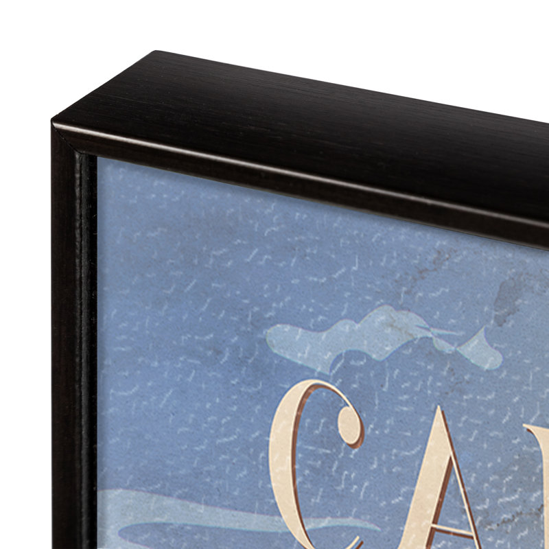 Calgary Go by Simone a Framed Art Print Matted under Glass, No Mat, 15.5" H x 10.5" W x 1.5" D, Black Floater Framed