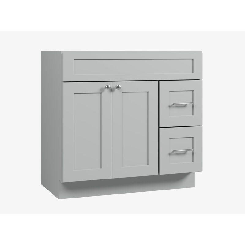 Meuble-lavabo de 36 po avec tiroir Disar, Gris