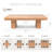 6-Pieces Extenable Dining Table Set with Extenable Bench and  Dining Chair