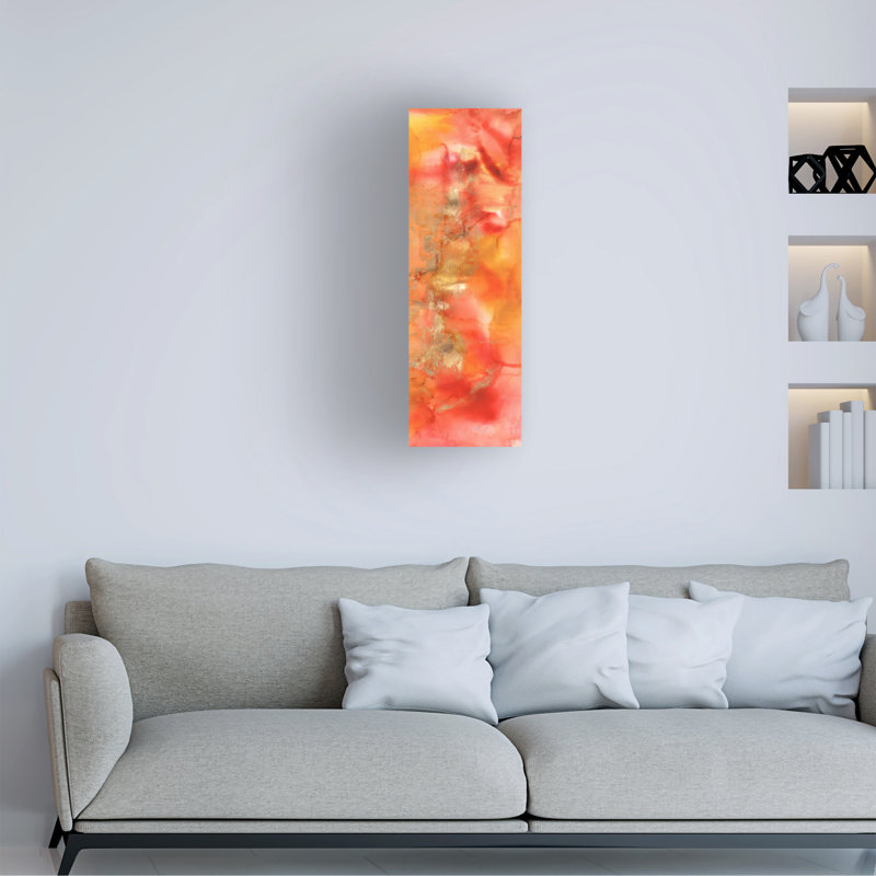 Peinture supérieure sur toile III, H 32 po x l 10 po x P 2 po