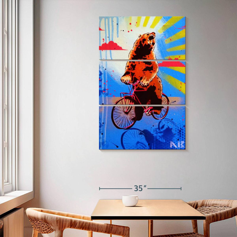 Senne Bear Back Ride, 65" H x 42" W