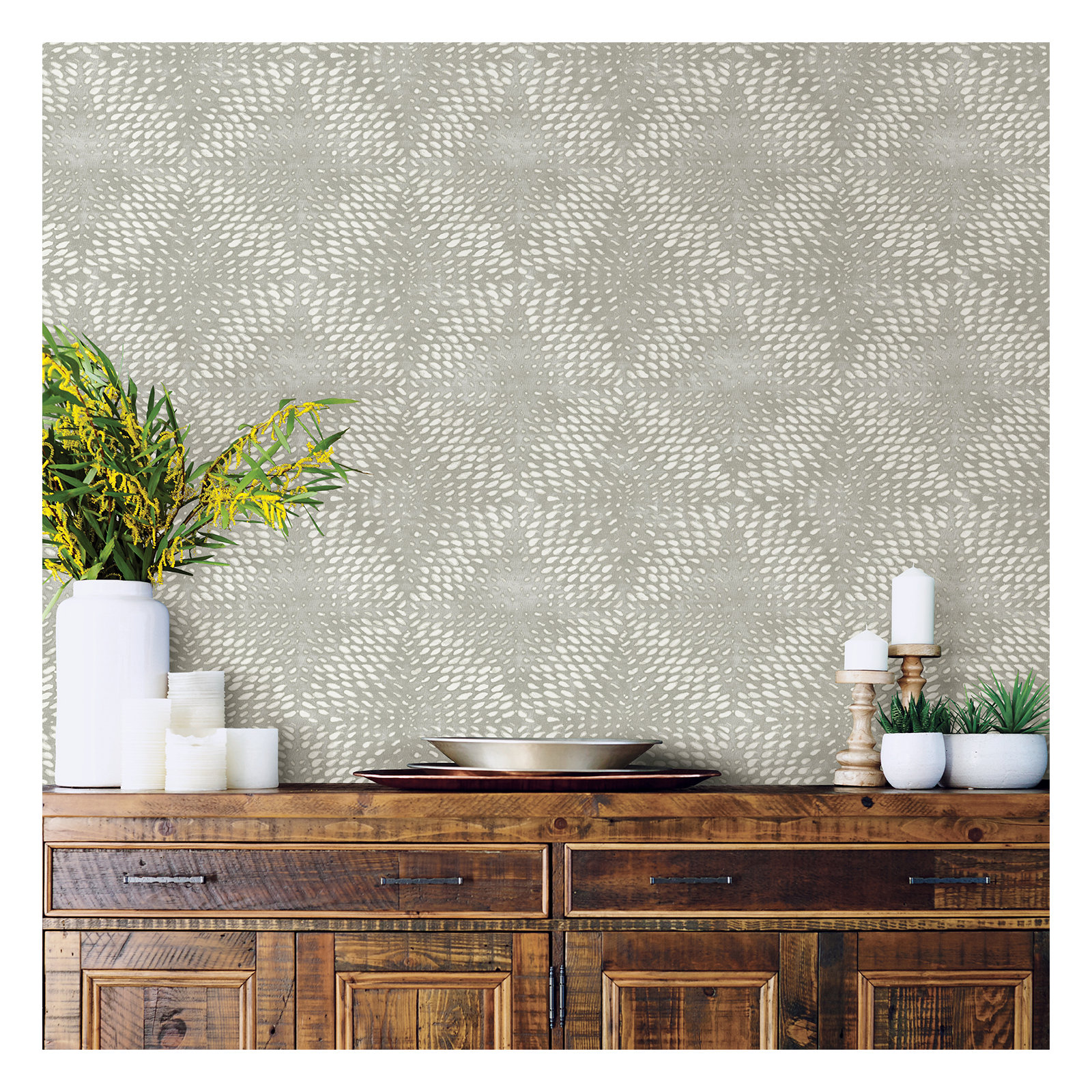 Bardwell Geometric Roll, Gray