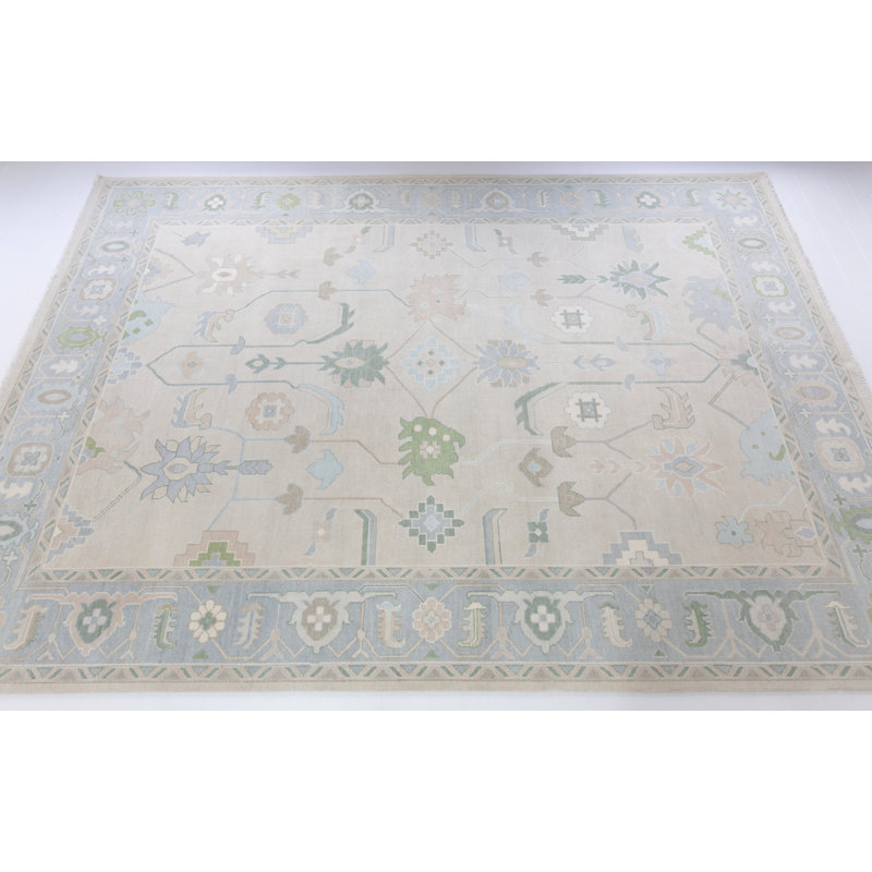 Fiona Hand Knotted Wool Oriental Area Rug, Rectangle 8' x 10'