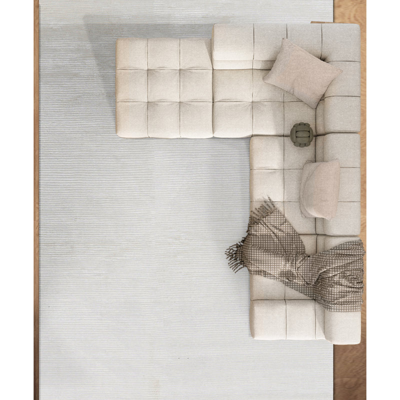 Area Rug in Cream, Rectangle 7'10" x 9'10"