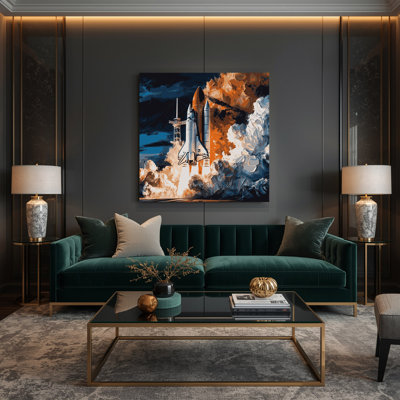 Art mural sur toile gris