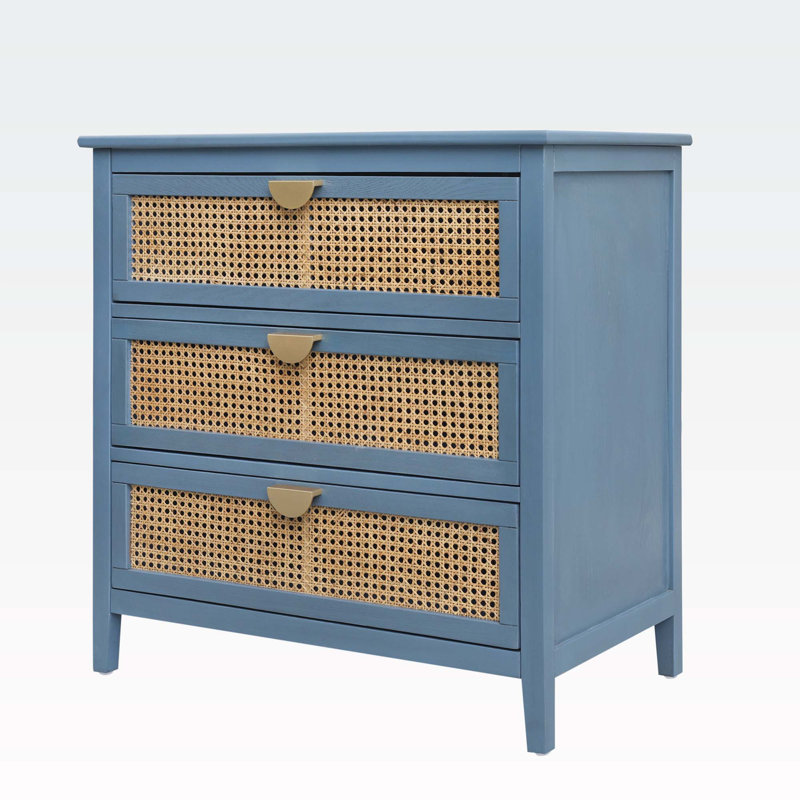 Commode décorative en bois 3 tiroirs Aillee