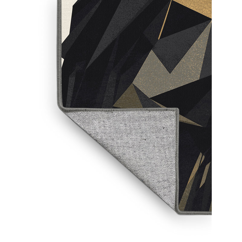 Tapis géométrique moderne lavable en machine Cilegon, 4 x 6