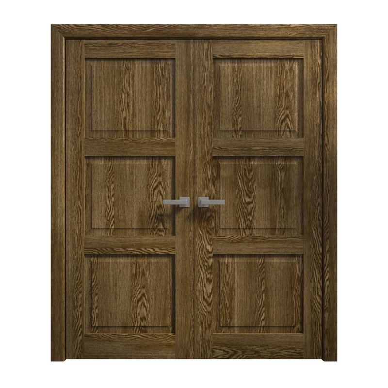 Portes doubles intérieures intérieures | Ego 5010 | Cadre de panneau intérieur en bois massif | Portes modernes pour placard