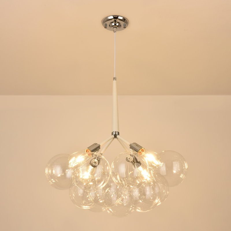 Luminaire suspendu moderne blanc 4 lumières Hader