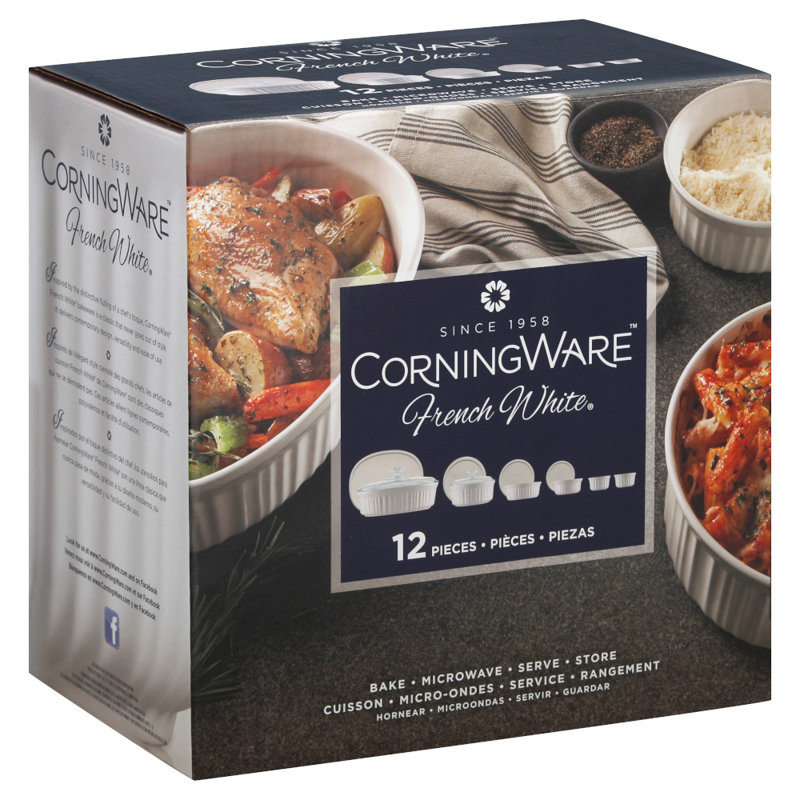 Ensemble de plats de cuisson en grès de 12 pièces Corningware