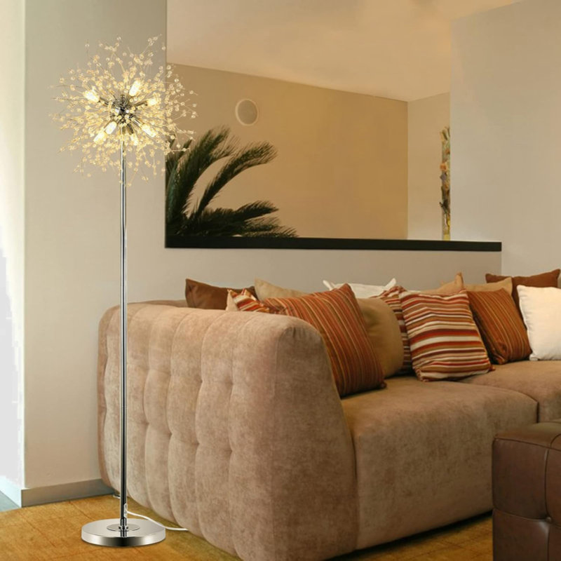 Zakkery 5.51'' LED Novelty Floor Lamp, Chrome