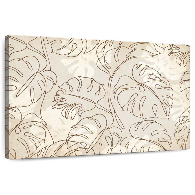 Kerner Monstera Leaves Pattern, 8" H x 12" W