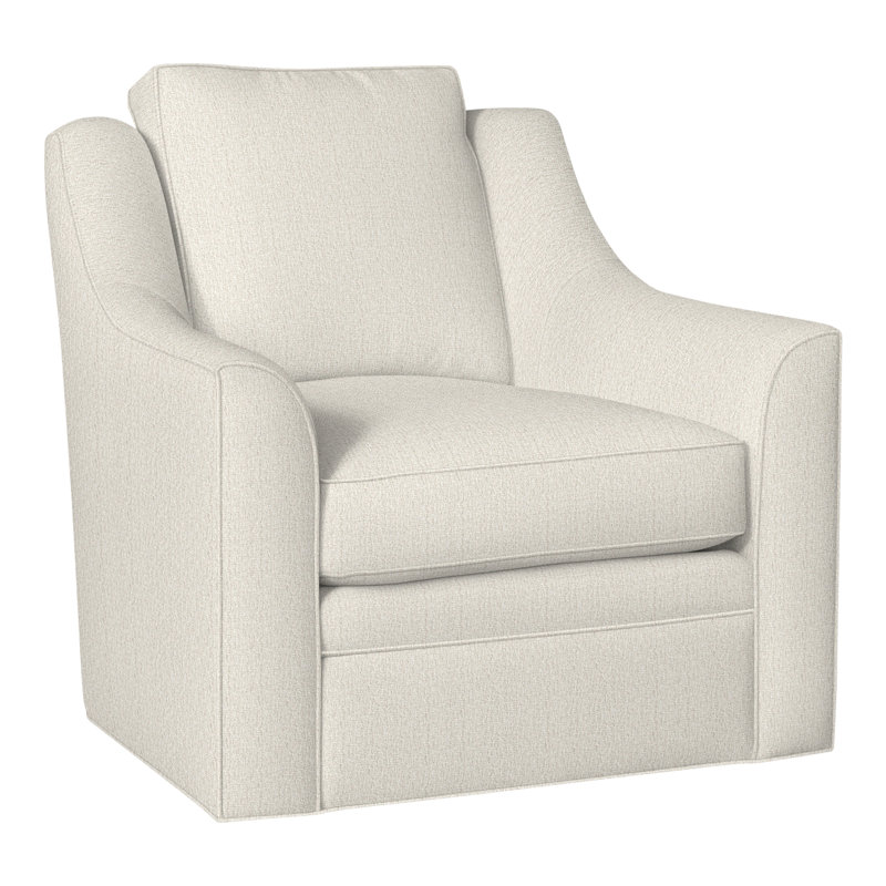 Fauteuil pivotant American Bungalow Nicholas, Chenille Nompton Snow Crypton®