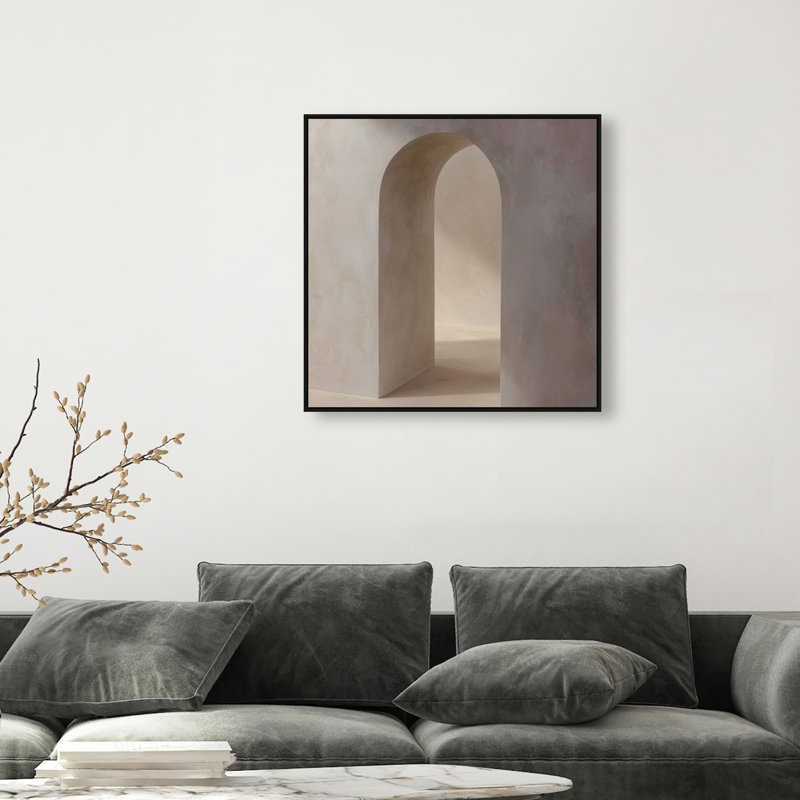 Desert Modernism II Print by Oliver Gal, 31"H x 31"W, Black Floater Frame
