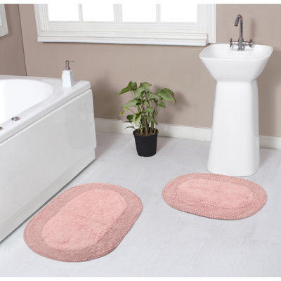 Ensemble de tapis pour salle de bain 100% coton Double Ruffle Collection (ensemble de 2)