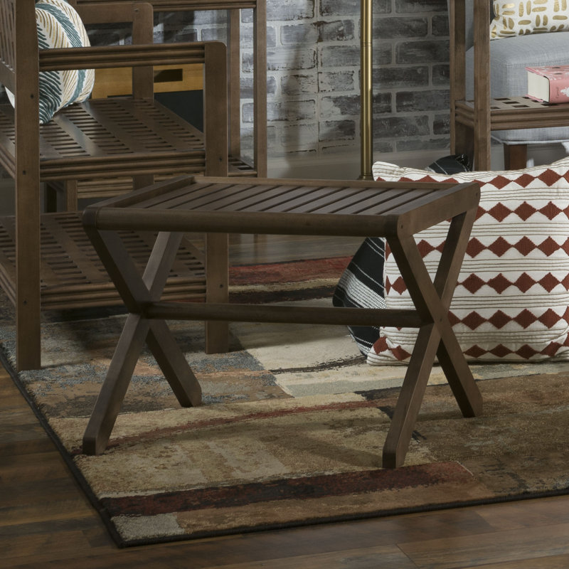 Tabouret de coiffeuse Hales, Châtaignier antique