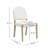Ellis Mid-Century Fabric Upholstered Armless Dining Chairs With Rubberwood Frame-120098140