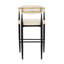 2 modernes en cuir brun beige, structure en fer de 42 po x 2 22,83 po x P 21,29 po H 41,88 po