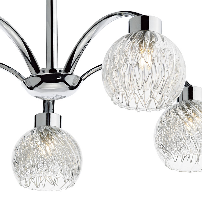 Alasdair Glass Semi Flush Mount