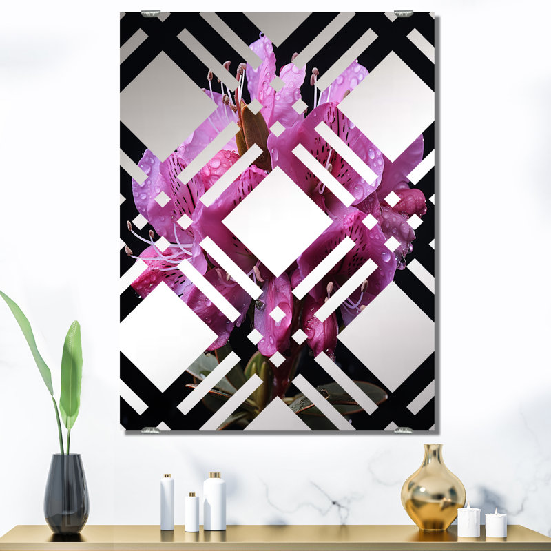 Densmore - Miroir mural rhododendron grand MIR141669, 40 po x 30 po