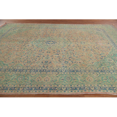 Tapis floral fait à la main 9 x 13