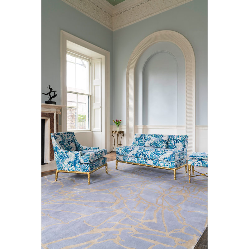 Kelly Wearstler Tracery Dove Area Rug, Rectangle 9' x 12'
