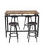 Ensemble de table de salle à manger à hauteur de comptoir 5 pièces, table de bar avec 4 tabourets
