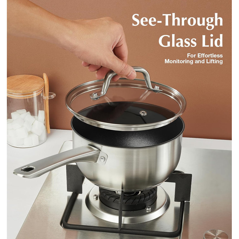 Stainless Steel Saucepan, 3 qt.