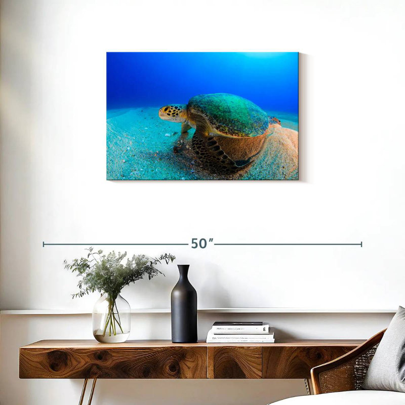 Brampt Resting Sea Turtle, 20" H x 30" W