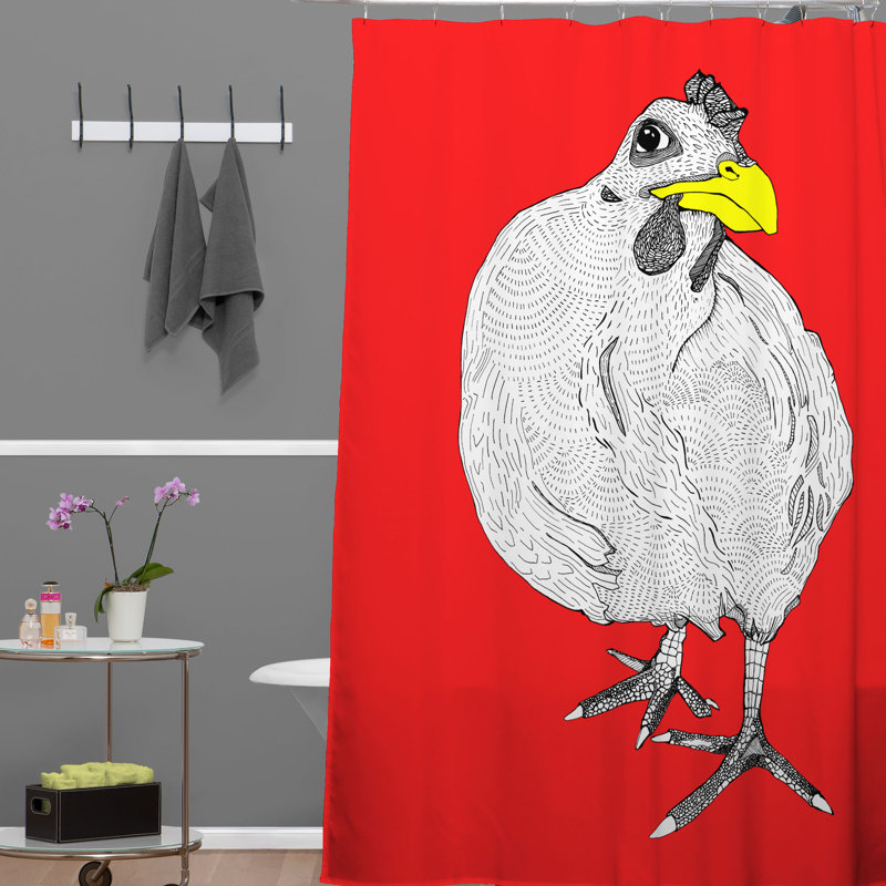 Rideau de douche simple casey rogers poulet