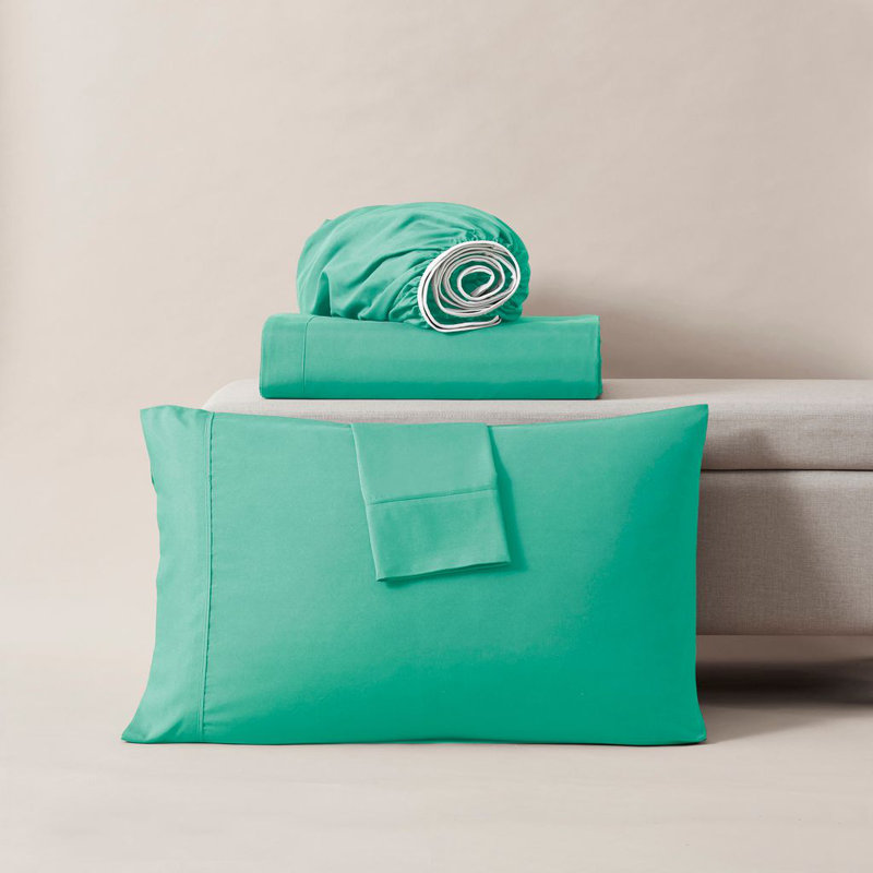 Hotel Collection Soft Breathable Bed Sheet Set with Deep Pocket Fitted Sheet, California King, Mint