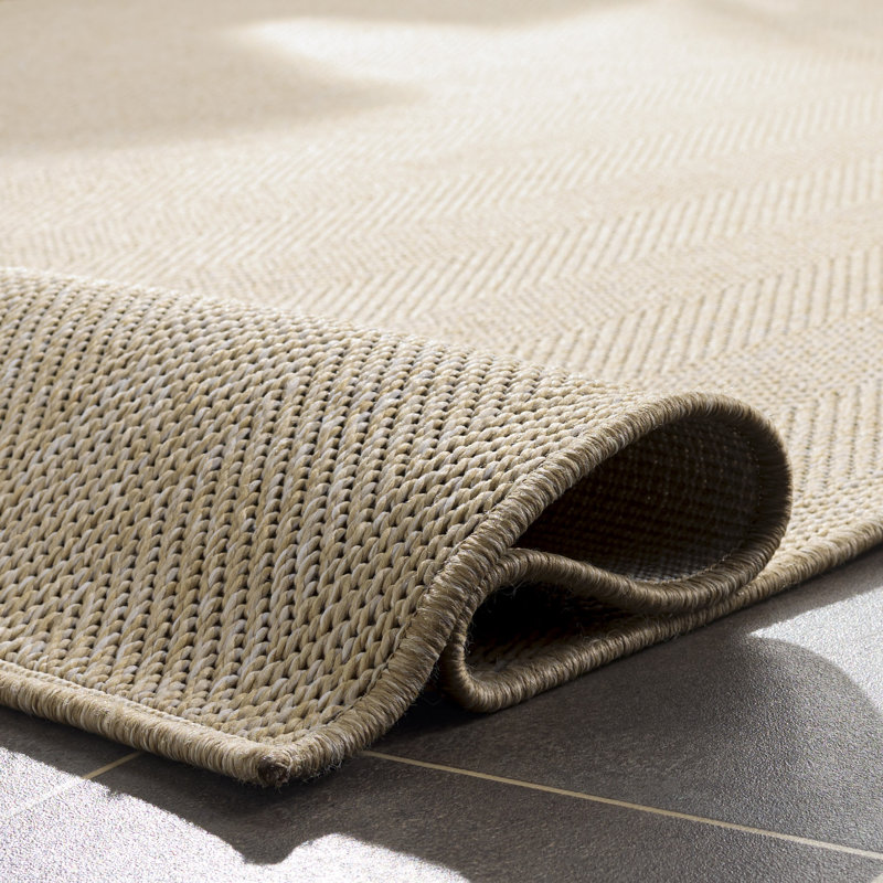 Tapis beige Sisal Performance 104, Carré 6 pi 7 po
