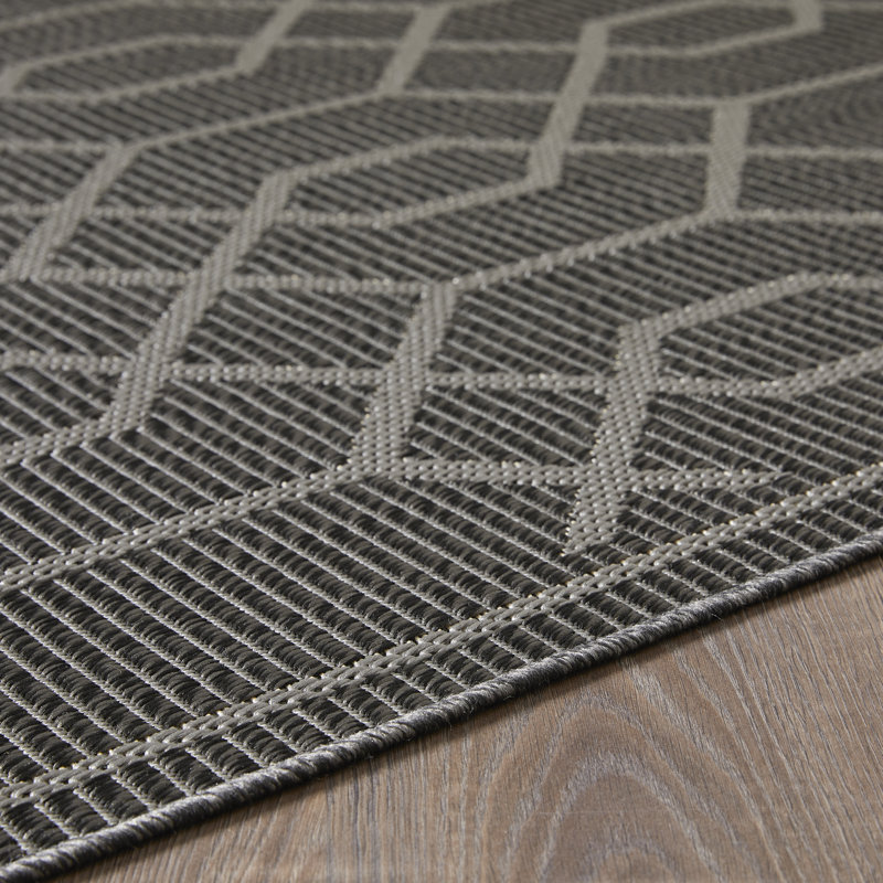 Tapis gris Annie-Jane Chendler, Rectangle 6 pi 7 po x 9 pi 2 po