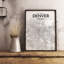 Denver City Map - No Frame Print-797307624