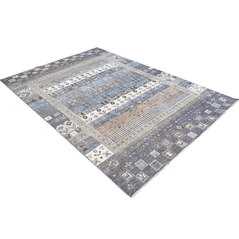 Transitional Hand Knotted Wool Area Rug
