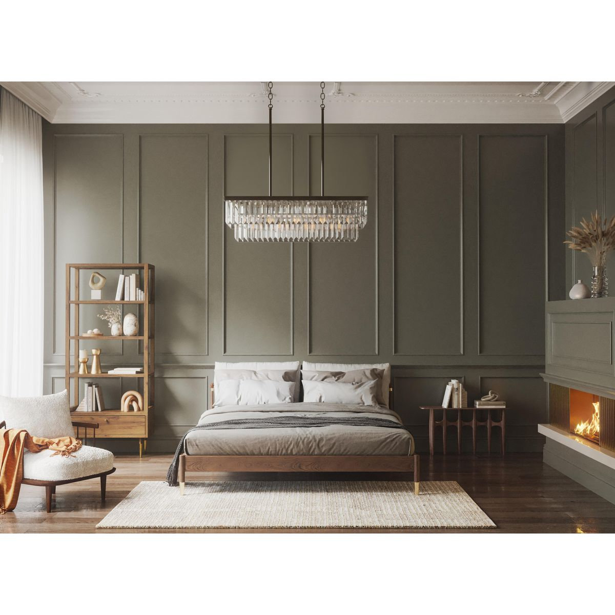 Galene 4 - Light Dimmable Tiered Chandelier, Antique Bronze