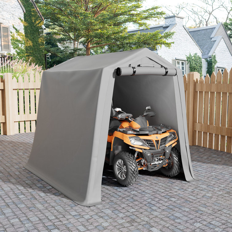 ShelterLogic 4' x 4' x 6' Water-Resistant Pop-Up Deck and Garden Storage  Shed Kit