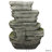 Hugo Cobblestone Rock Polyresin Outdoor Water Fountain with Lights