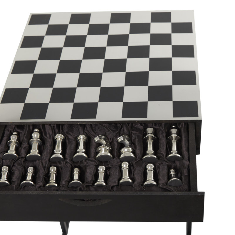 Limairy 16.5" Chess Table, Black