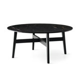 Abrey Round Coffee Table with Wooden Base