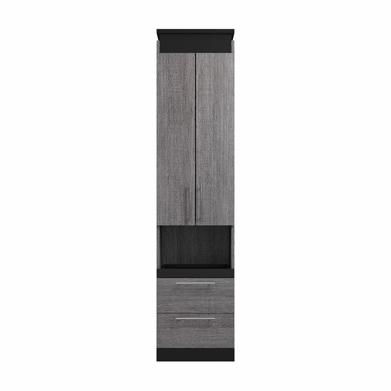 Ailed 20W 4-Drawer and Shelf Storage Cabinet, Bark Gray