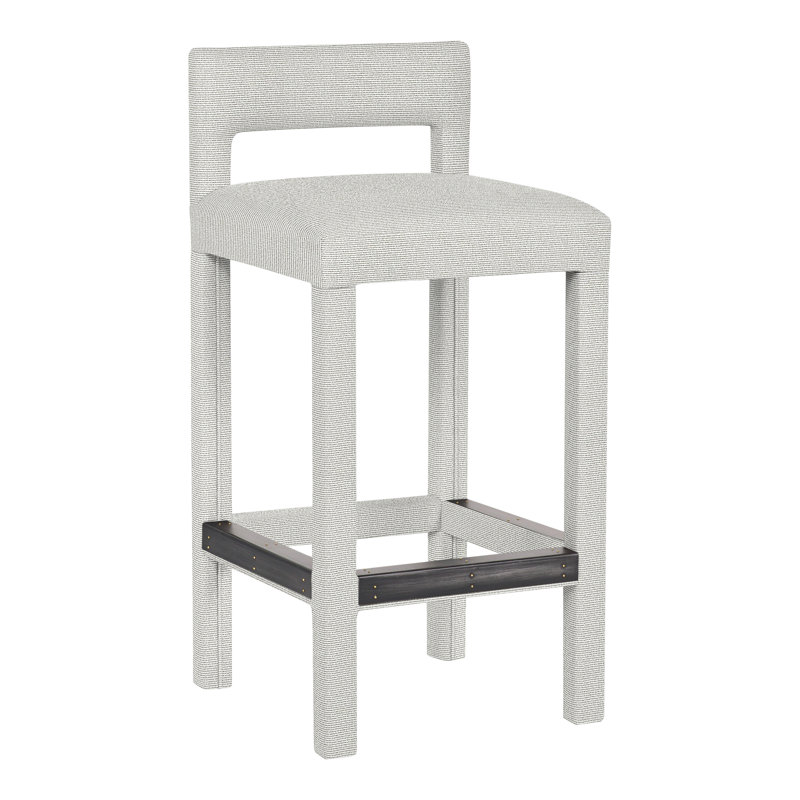 Thom Filicia Home 32"Utica Bar Stool, Callaloo Cotton