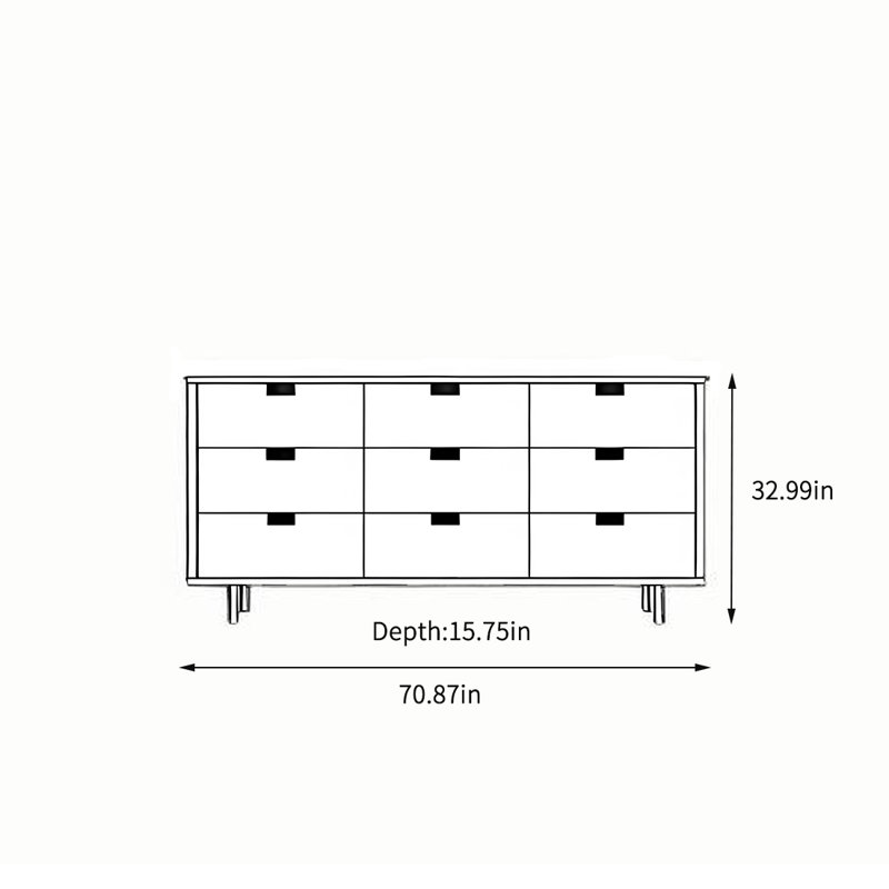Armoire de rangement multifonctionnelle à grande capacité, H 32,99 po x l 70,87 po x P 15,75 po