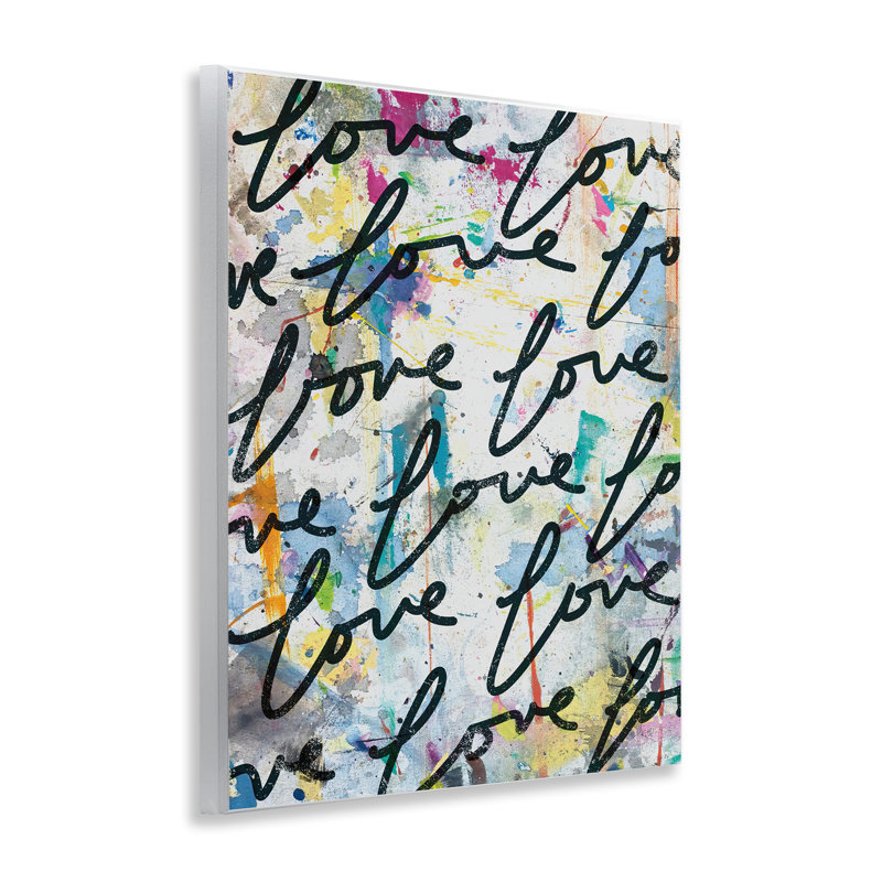 Love Words Pattern Wall Plaque Art by Kent Youngstrom