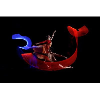 Ballet Dancing With Lights by Leolintang - Wrapped Canvas Print