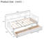 Lit de jour simple classique avec tiroirs de rangement - peu encombrant-1046575470