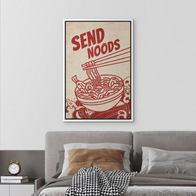 Impression sur toile encadrée, "Envoyer la cuisine rouge"
