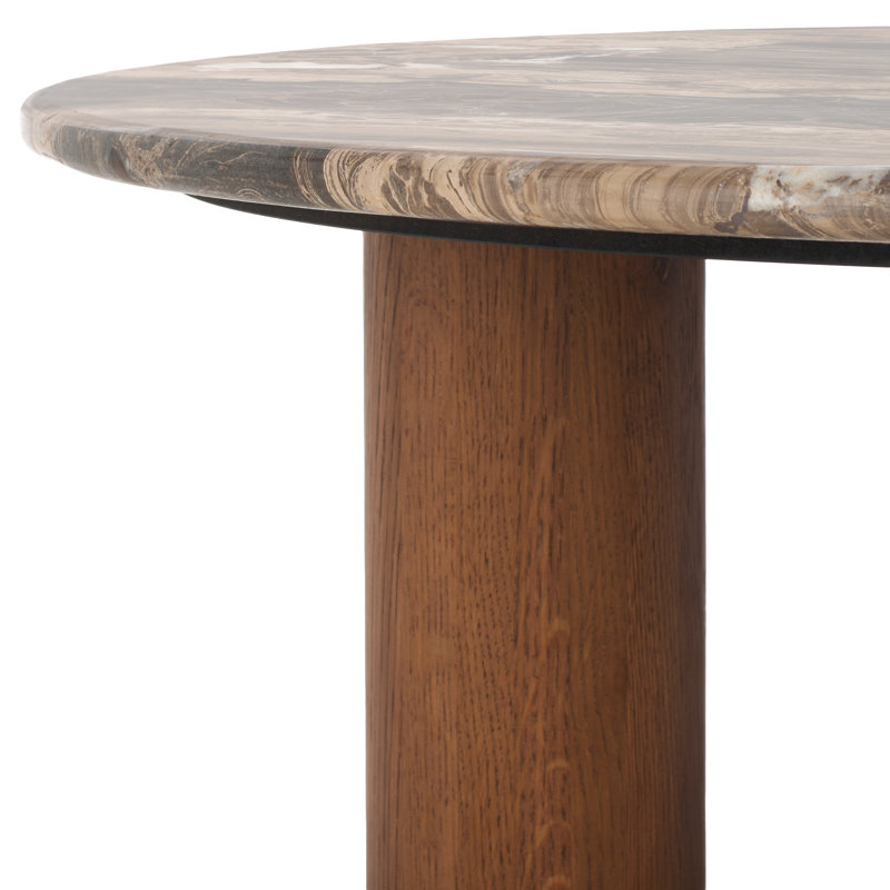 Tylee Single Coffee Table, Walnut Marble